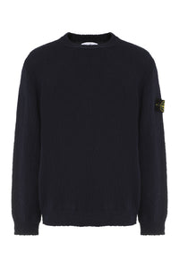Cotton blend crew-neck sweater